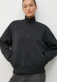 Under Armour bluza Icon Fleece Varsity femei, culoarea negru, neted, 1386502 imagine