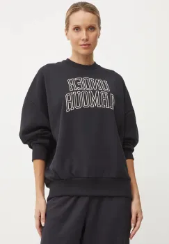 Under Armour bluza Icon HWT Terry femei, culoarea negru, cu imprimeu, 1386493 imagine