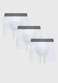 Under Armour boxeri 3-pack barbati, culoarea alb imagine