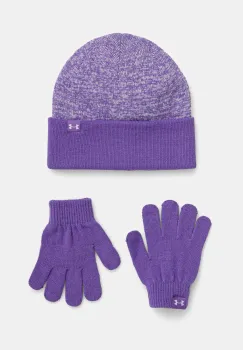 Under Armour caciula si manusi copii G Beanie culoarea violet, 1386642 imagine