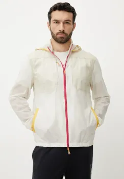 Under Armour geaca de ploaie Launch Trail barbati, culoarea bej, de tranzitie, 1383243 imagine