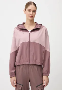 Under Armour geaca Rival Woven culoarea maro, de tranzitie, 6004849 imagine