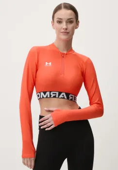 Under Armour hanorac de antrenament HotGear culoarea portocaliu, cu imprimeu, 1388692 imagine