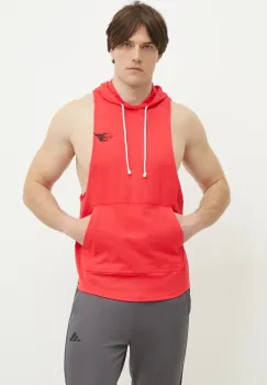 Under Armour hanorac de antrenament Project Rock culoarea roz, cu gluga, neted, 1389947 imagine