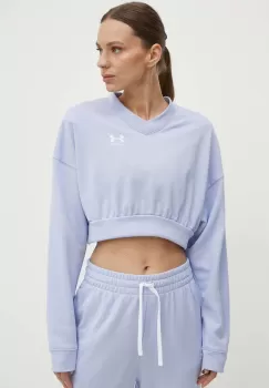 Under Armour hanorac de antrenament Rival culoarea violet, neted imagine