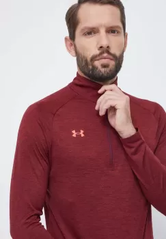 Under Armour hanorac de antrenament Tech 2.0 culoarea bordo, melanj imagine