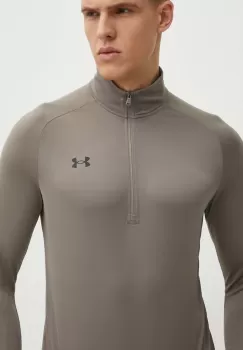 Under Armour hanorac de antrenament Tech 2.0 culoarea maro, melanj imagine