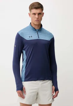 Under Armour hanorac de antrenament UA Tech Utility culoarea bleumarin, cu imprimeu, 6004963 imagine