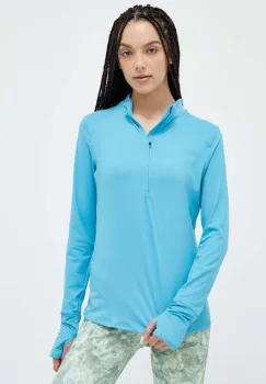 Under Armour hanorac de jogging Qualifier Run 2.0 culoarea turcoaz, neted imagine