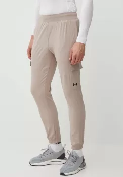Under Armour pantaloni de antrenament culoarea bej imagine