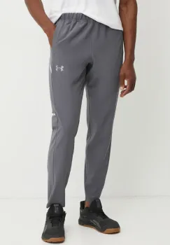 Under Armour pantaloni de antrenament Woven Utility culoarea gri, neted, 1389256 imagine