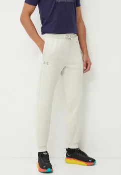 Under Armour pantaloni de trening Armour Fleece Pro culoarea bej, neted, 1386586 imagine