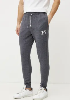 Under Armour pantaloni de trening culoarea gri, cu imprimeu imagine