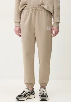 Under Armour pantaloni de trening culoarea verde, neted imagine