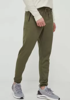 Under Armour pantaloni de trening culoarea verde, neted imagine