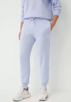 Under Armour pantaloni de trening culoarea violet, neted, 1379438 imagine