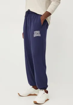 Under Armour pantaloni de trening Icon HWT Terry culoarea bleumarin, uni, 1386551 imagine