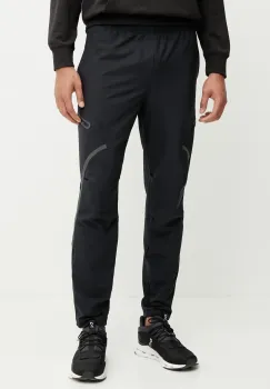 Under Armour pantaloni de trening Unstoppable barbati, culoarea negru, uni, 1390256 imagine