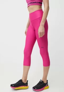 Under Armour pantaloni femei, culoarea roz, neted imagine