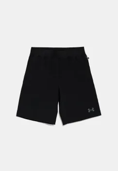 Under Armour pantaloni scurti copii Unstoppable Short culoarea negru, talie reglabila, 1383127 imagine
