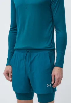 Under Armour pantaloni scurti de alergare Launch culoarea verde imagine