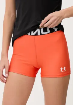Under Armour pantaloni scurti de antrenament Authentics culoarea rosu, cu imprimeu, medium waist imagine