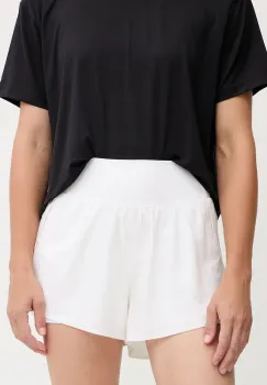 Under Armour pantaloni scurti de antrenament Flex culoarea roz, uni, high waist, 1376936 imagine