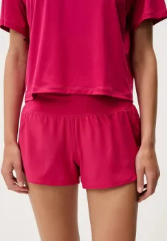 Under Armour pantaloni scurti de antrenament Launch Pro 3 culoarea roz, uni, high waist, 1386331 imagine