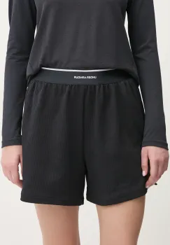 Under Armour pantaloni scurti de antrenament Meridian culoarea negru, cu imprimeu, high waist, 1390242 imagine