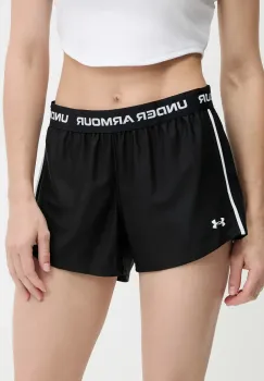 Under Armour pantaloni scurti de antrenament Tech Play culoarea negru, cu imprimeu, medium waist, 1389882 imagine