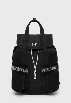 Under Armour rucsac femei, culoarea negru, mic, neted imagine