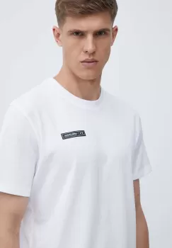 Under Armour tricou barbati, culoarea alb, cu imprimeu imagine