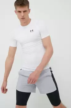 Under Armour Tricou barbati, culoarea alb, material neted imagine