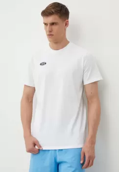 Under Armour tricou barbati, culoarea alb, neted imagine