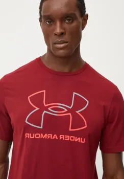 Under Armour tricou barbati, culoarea bordo, modelator imagine