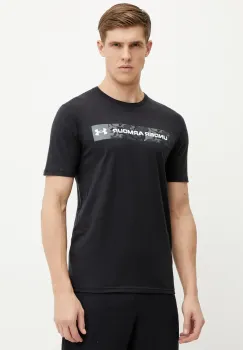 Under Armour tricou barbati, culoarea negru, cu imprimeu imagine