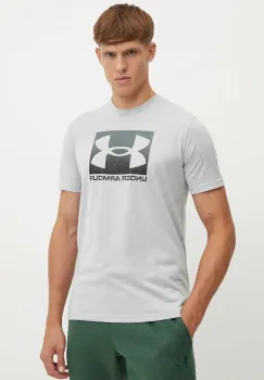 Under Armour tricou BOXED SPORTS UPDATED barbati, culoarea gri, cu imprimeu, 1386793 imagine