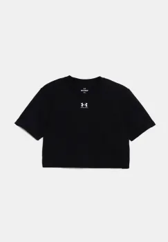 Under Armour tricou copii Rival SS culoarea negru, 1389755 imagine