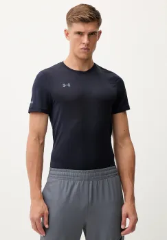 Under Armour tricou de alergare Seamless Stride culoarea verde, cu imprimeu, 1375692 imagine
