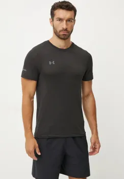 Under Armour tricou de alergare Seamless Stride culoarea verde, modelator, 1375692 imagine