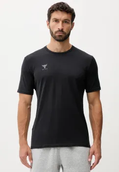 Under Armour tricou de antrenament culoarea negru, cu imprimeu, 1387797 imagine