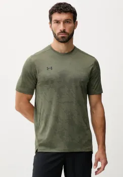 Under Armour tricou de antrenament culoarea verde, cu model, 1390047 imagine