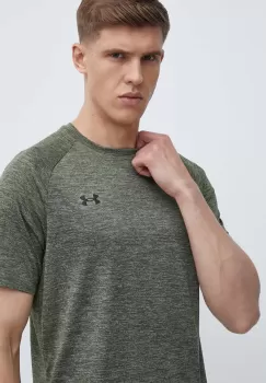 Under Armour tricou de antrenament culoarea verde, neted, 1326413 imagine