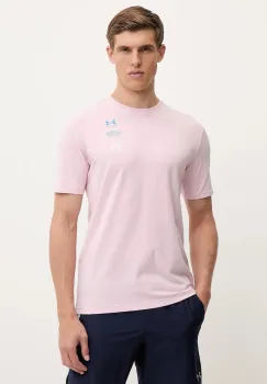 Under Armour tricou de antrenament culoarea violet, cu imprimeu, 1390165 imagine