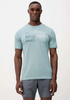 Under Armour tricou de antrenament Team Issue Wordmark culoarea bordo, cu imprimeu, 1329582 imagine