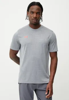Under Armour tricou de antrenament UA Tech Geotessa culoarea gri, cu imprimeu, 1382182 imagine