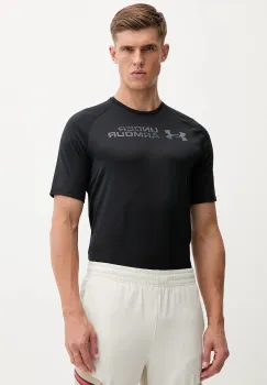 Under Armour tricou de antrenament UA Tech Reflective culoarea negru, cu imprimeu, 6005116 imagine