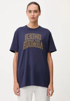 Under Armour tricou Rival culoarea bleumarin, 6007883 imagine
