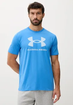 Under Armour tricou SPORTSTYLE LOGO culoarea bleumarin, cu imprimeu, 1382911 imagine
