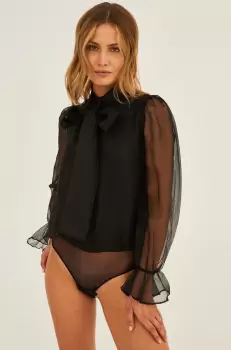Undress Code Bluza femei, culoarea negru, material neted imagine